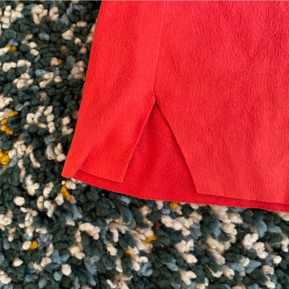 Unique 90s Vintage Microsuede & Denim Midi Skirt sz 6 - Picture 6 of 11